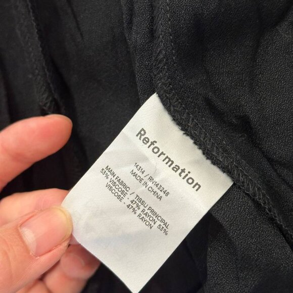 Reformation Sigmund Dress in Black - Picture 3 of 4